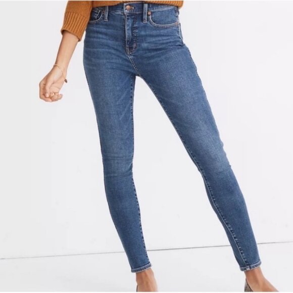Madewell High-Rise Skinny Jeans  Medium Wash Denim Womens Sz 25 - Picture 1 of 10